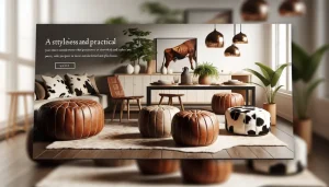 Een stijlvolle en praktische toevoeging aan je interieur: poefs en placemats van leer