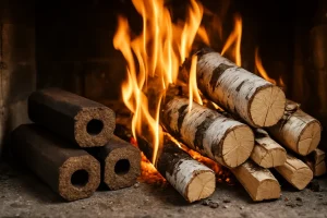 Efficiënt en milieuvriendelijk stoken met Pini Kay briketten en berken haardhout